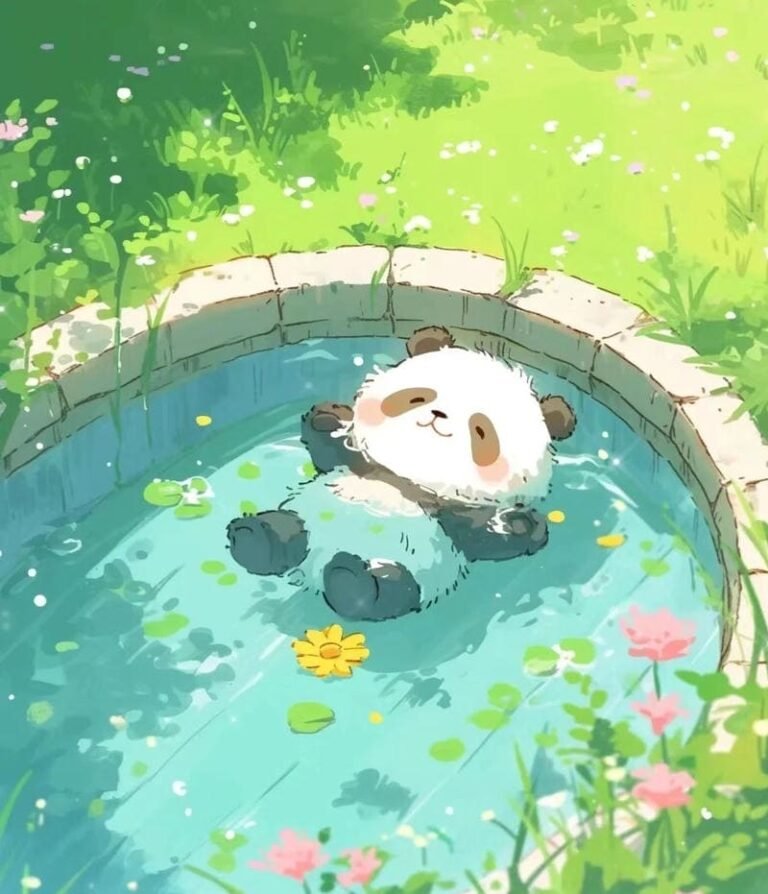 Hình ảnh avatar gấu trúc cute sinh động