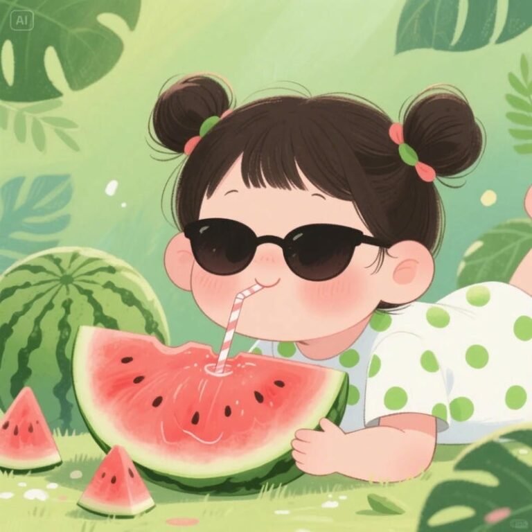 Ngắm hình avatar dưa hấu cute vui nhộn