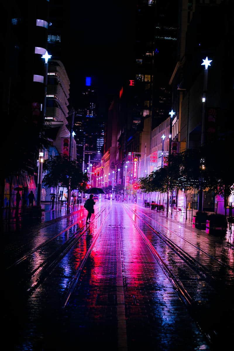 Album hình nền thành phố neon độc quyền