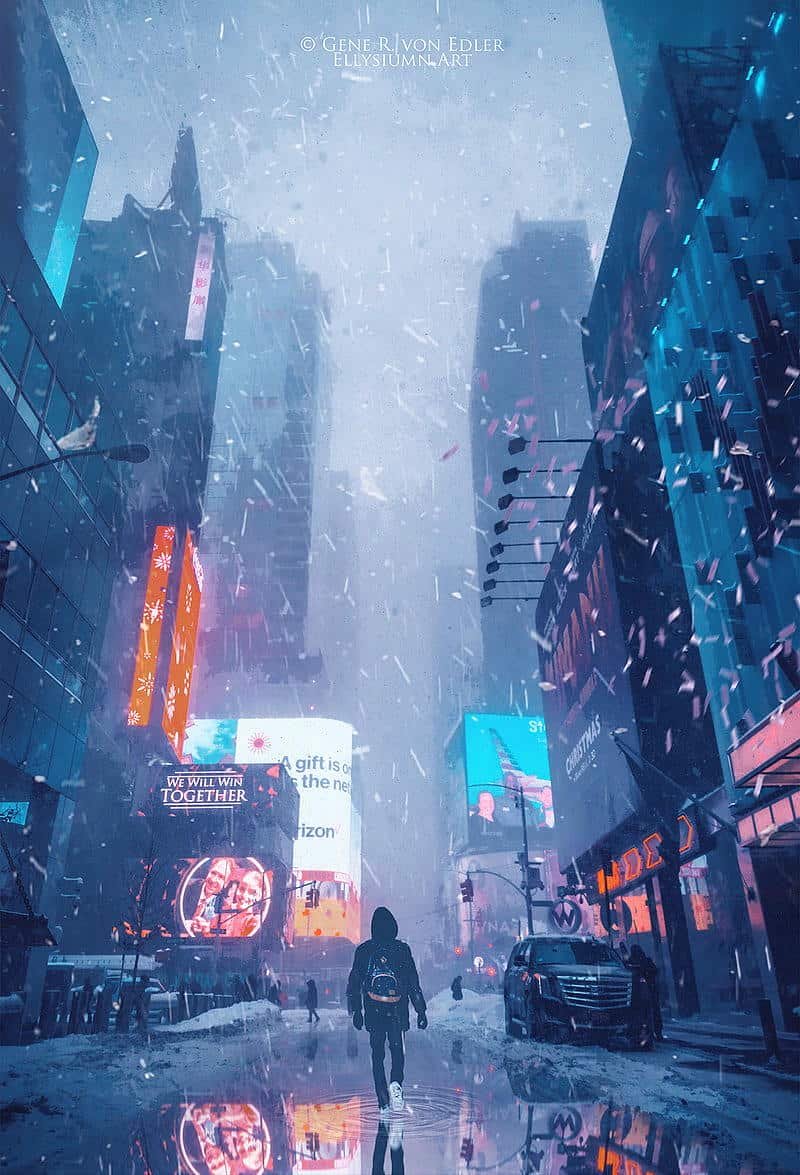 Album hình nền thành phố neon mới