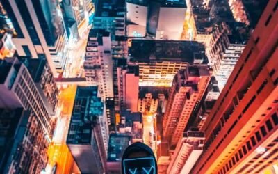 Ảnh hình nền thành phố neon sắc nét