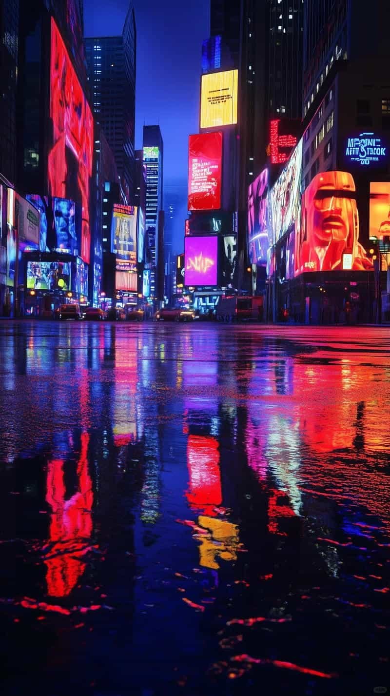 Bộ ảnh hình nền thành phố neon sắc nét