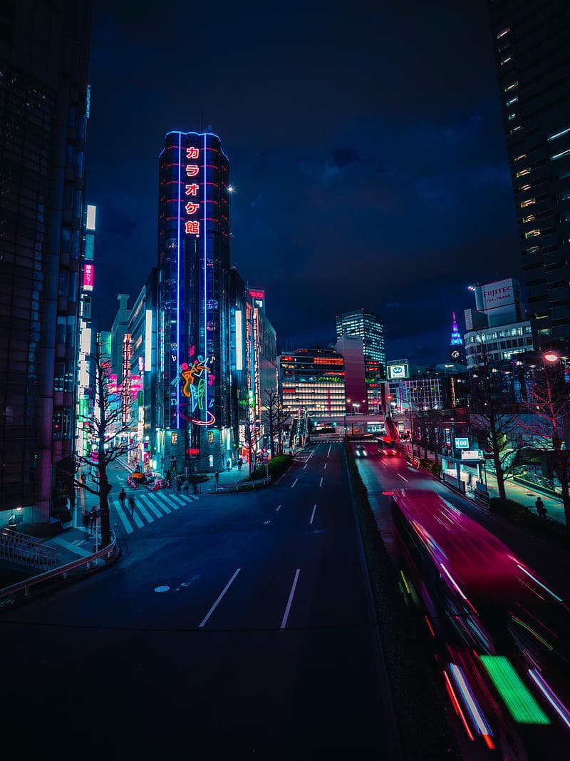 Bộ hình nền thành phố neon cuốn hút