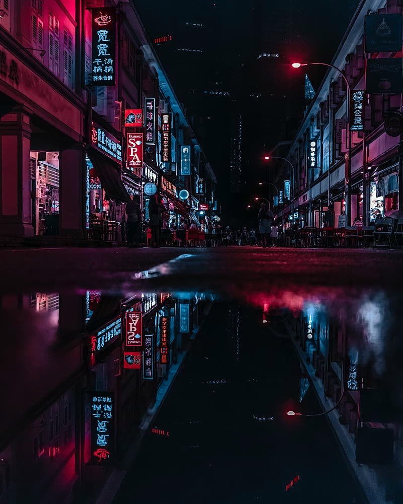 Bộ sưu tập hình nền thành phố neon mới nhất