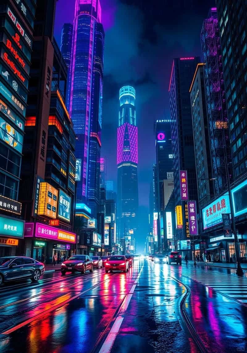 Khám phá hình nền thành phố neon mới nhất