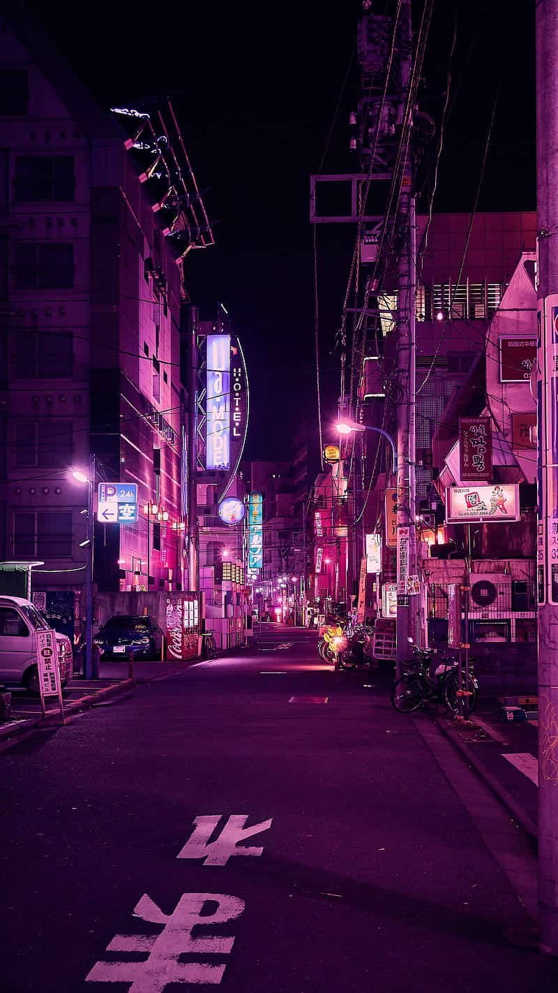 Ngắm hình nền thành phố neon mới nhất