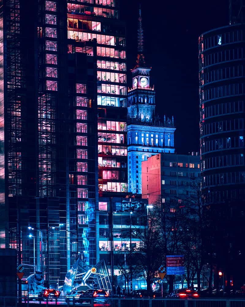 Tải hình nền thành phố neon mới nhất