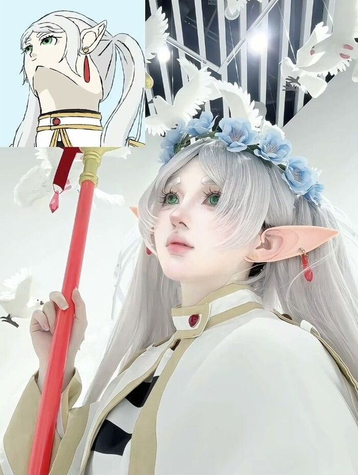 ảnh cosplay frieren cực yêu