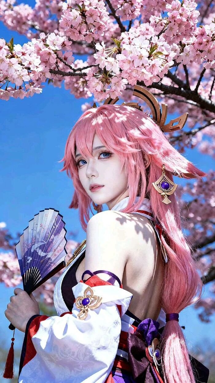 yae miko cosplay xinh yêu