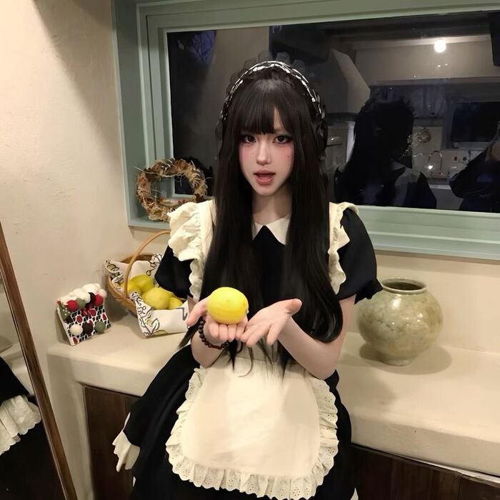 ảnh cosplay hầu gái ngầu
