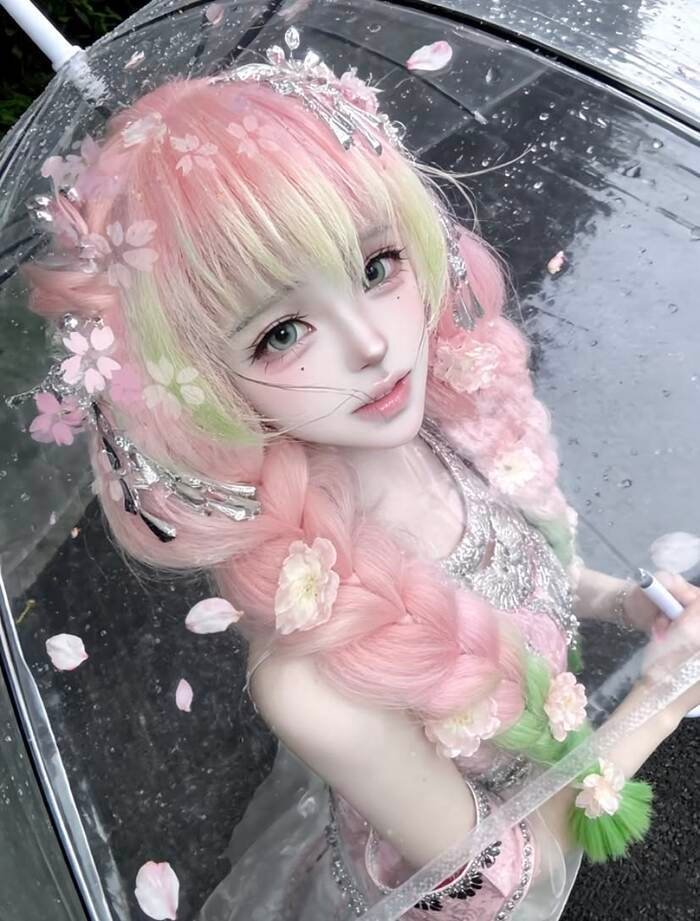 Cosplay luyến trụ dưới mưa