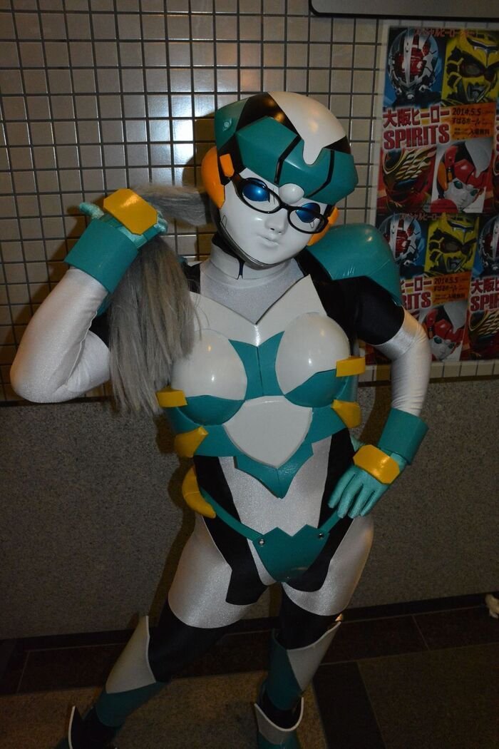 cosplay siêu nhân xanh đẹp xinh