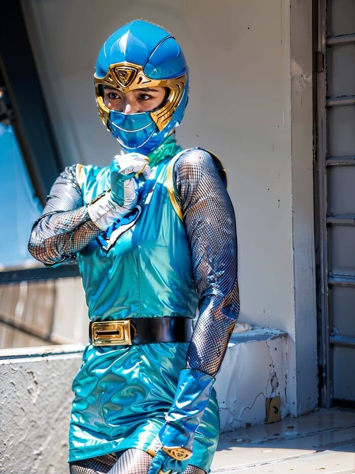 cosplay siêu nhân xanh đẹp